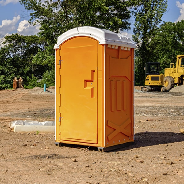 how often are the porta potties cleaned and serviced during a rental period in Rhinecliff